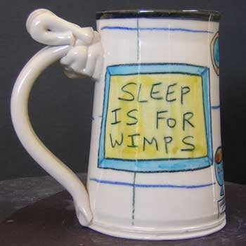 Sleep Is For Wimps Mug-Male - Random Acts Of Art