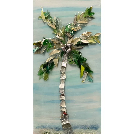 Shattered Glass Art-Palm Tree