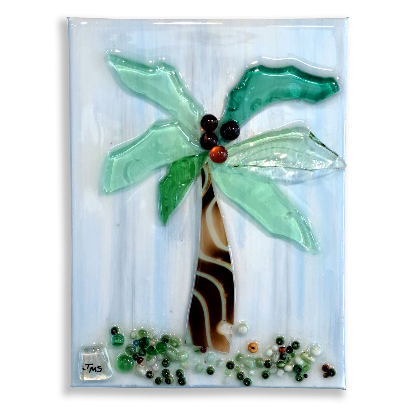 Palm Tree Glass Wall Art-Mini
