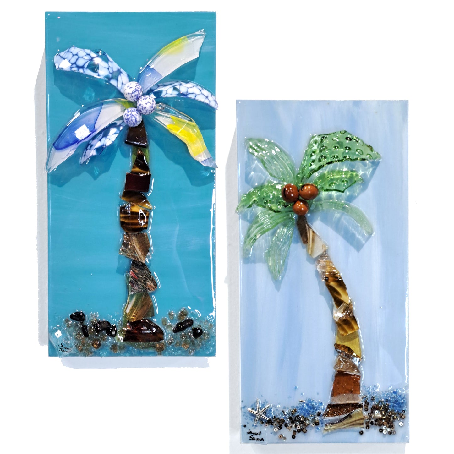 Glass Collage-Palm Tree
