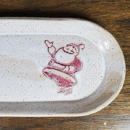 Santa Cookie Tray-Red