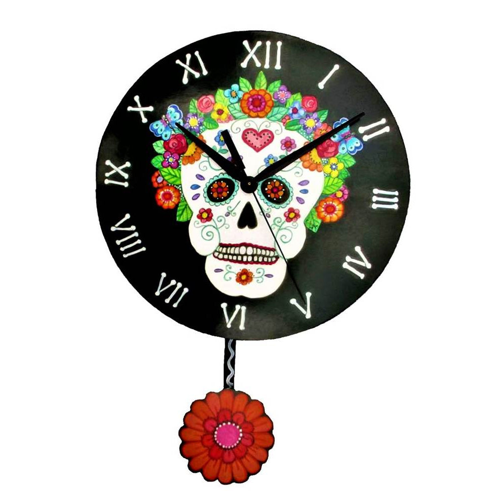 Skull Pendulum Clock