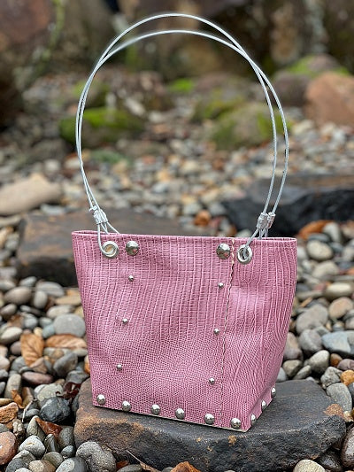 Runway Purse, Small-Pink Slither
