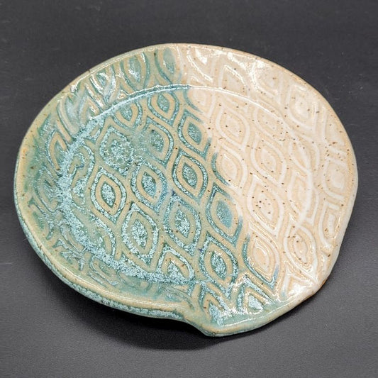 Spoon Rest-Turquoise & White