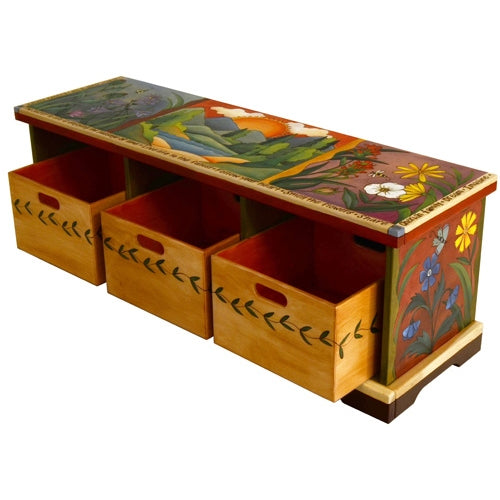 Storage Bench with Wood Boxes | Sticks Furniture | Sarah Grant | Random ...