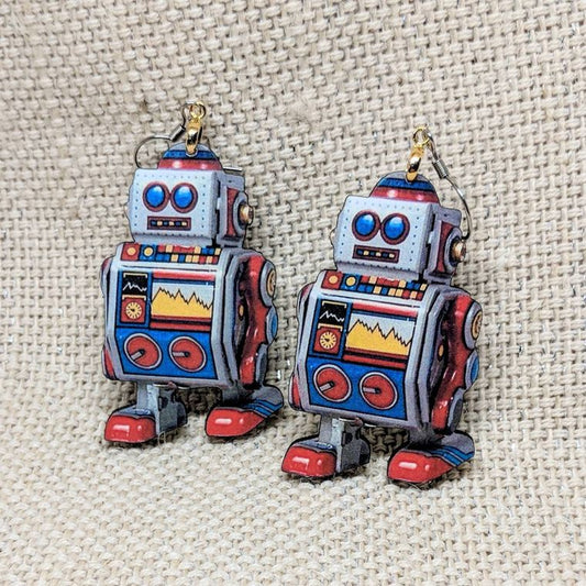 Toy Robot Earrings