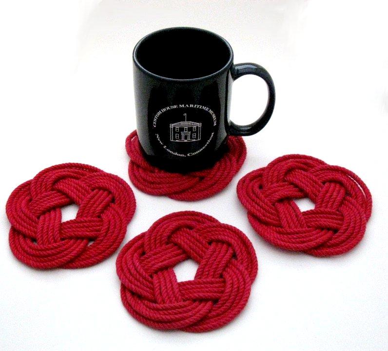 Sailor Knot Coasters-Red