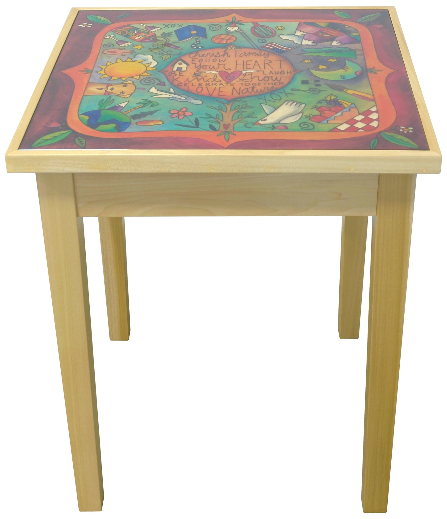 Glass Top End Table-Treasured Tokens