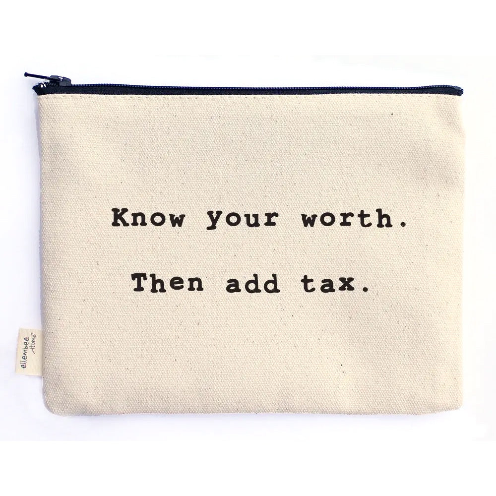 Know Your Worth Zipper Pouch